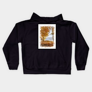 Autumn Landscape - Watercolor painting style Kids Hoodie